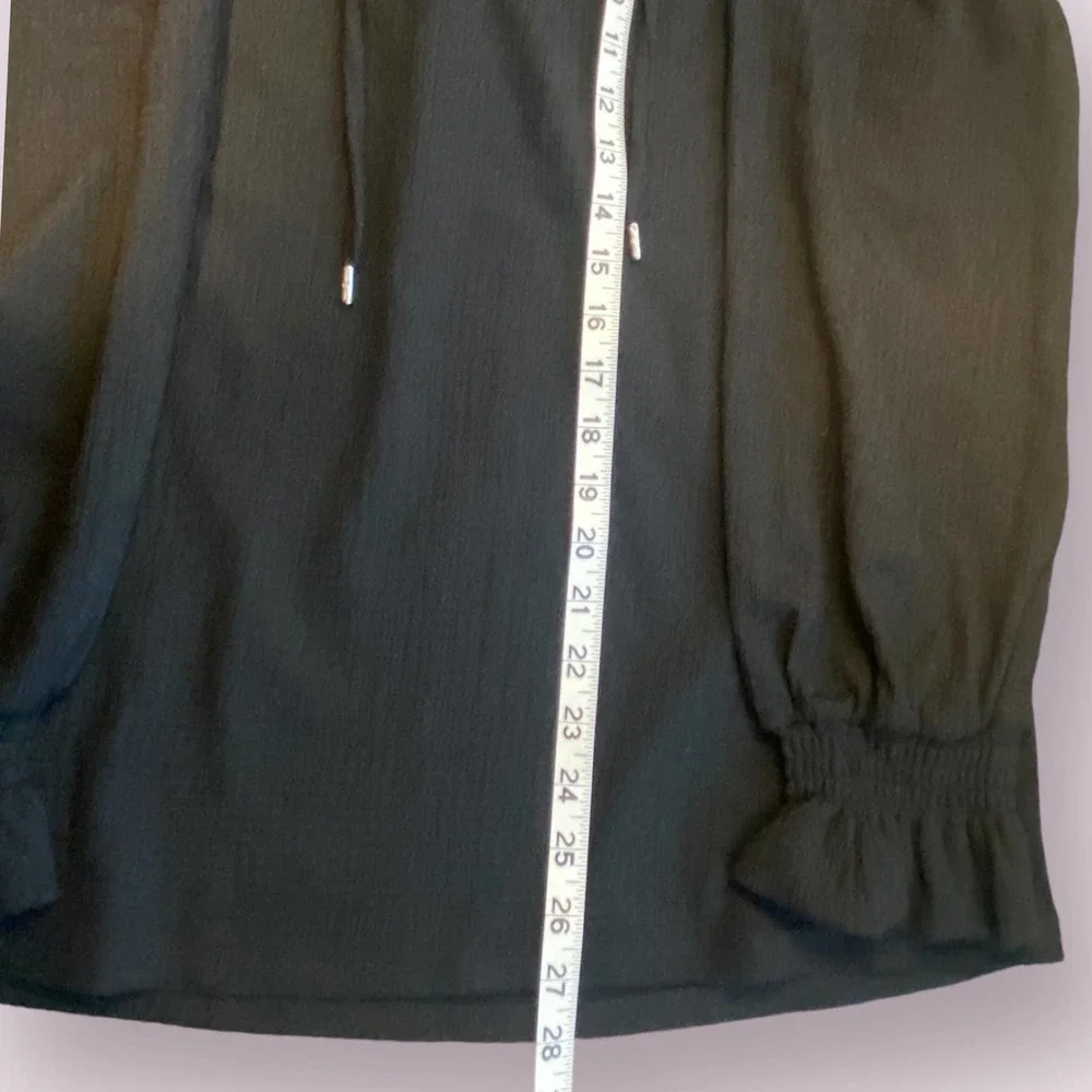 Michael Kors Long Sleeve Gauzy Peasant Blouse‎